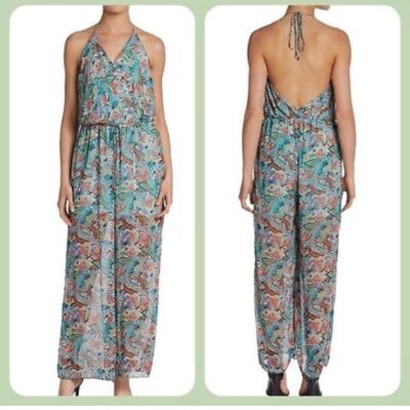 Beautiful Multicolor Paisley halter style jumpsuit - Picture 2 of 7